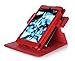 Fire HD 6 2014 Case, roocase Dual View Fire HD 6 Folio Case Cover with Stand [Supports Auto Sleep/Wake Feature] for Amazon Fire HD 6 2014, Red