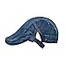 lethmik Denim Flat Cap Newsboy Ivy Irish Hats Jean Cabbie Scally Cap Duckbill Hat Plain Dark Blue