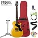 Paul Reed Smith SE Korina One Vintage Amber Electric Guitar Kit with Gig Bag & PRS Pick Sampler Pack - Includes: Fender FT-004 Clip-on Tuner, Fender 10' Cable, Guitar Stand, and Strap