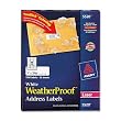WEATHERPROOF MAILING LABELS WHITE 30 LABELS PER SHEET