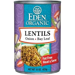 Eden Organic Lentils with Onion and Bay Leaf, 15-Ounce Cans (Pack of 12)