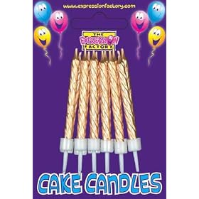 Cake Candles | Gold Cake Candles