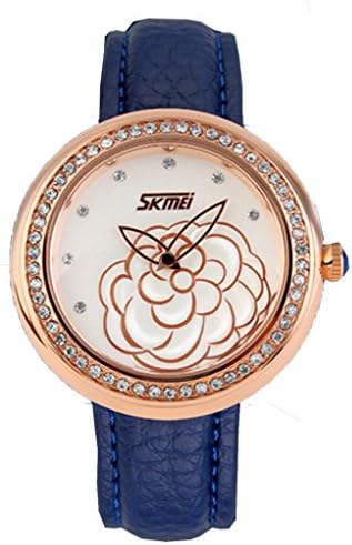Blue Leather Women Wrist Watches Waterproof Type