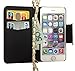 iPhone 6s Plus Case,iPhone 6 Plus Case,Hundromi Luxury Wallet Leather Purse Case with Card Slots/Cash Compartment Detachable Chain Strap for iPhone 6 Plus/6s Plus