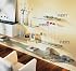 Set of 2 Floating Glass Shelves - Convex and Concave (Clear) (.31"H x 24"W x 8"D (each shelf))