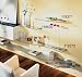 Set of 2 Floating Glass Shelves - Convex and Concave (Clear) (.31"H x 24"W x 8"D (each shelf))