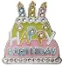 Happy Birthday Cake Crystal Ball Marker & Clip Made with Swarovski Crystal By Navika