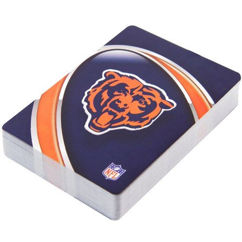 Chicago Bears Team Logo Vortex Design Playing Cards