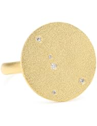 Ella Poe "Constellations" 14k Vermeil Cancer Diamond Ring, Size 7
