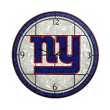 New York Giants 12 Inch Art Glass Clock