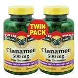 Spring Valley - Cinnamon 500 mg, Plus Chromium, 360 Capsules, Twin Pack