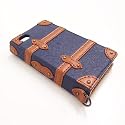 シンラクリエイション iPhone4/4S専用フラップタイプレザーケース Trolley Case ネイビー DCI-4TR-NV