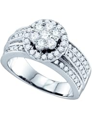 1.26CT DIAMOND LADIES FLOWER RING