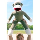 BIG Plush Sock Monkey Is 28-inches-tall - Over 2-feet-tall Large Plush Sockmonkey... by BigPlush