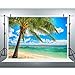 MME Beach Backdrop Sea Blue Sky Background Palm Trees Summer Background for Photography Photo Studio Backdrop 10x7ft(3.0x2.1m) GEME746