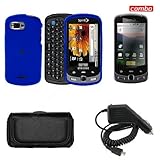 Samsung Moment M900 Combo Rubber Feel Dark Blue Protective Case Faceplate C ....