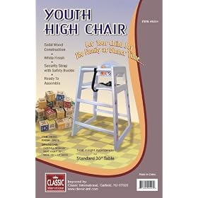 White Wood Restaurant Baby Toddler High Chair