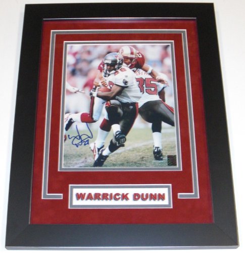 Warrick Dunn Autographed Tampa Bay Buccaneers 8x10 Photo - Custom Framed