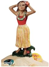 Antique Replica Hawaii Tropical Girl Dancer Sculpture Beer Beverage Bottle Op...
