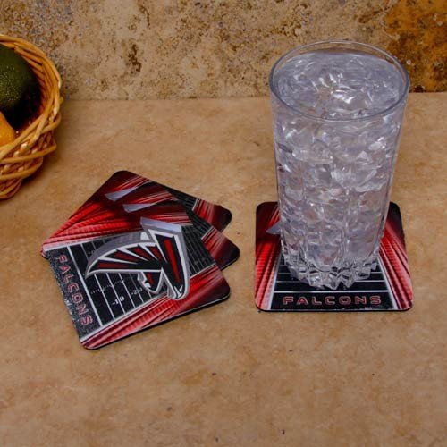 Atlanta Falcons 4-Pack Sublimated Logo Neoprene Coaster Set