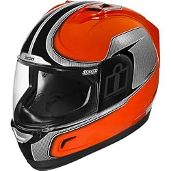 Icon Hi-Viz Men's Alliance Street Motorcycle Helmet - Orange