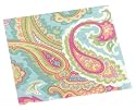 Caspari Paisley Set of 20 Paper Cocktail Napkin, Aqua and Green