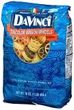 Davinci Pasta Tri-color Spinach Wagon Wheels, 16 Ounce Bags (Pack of 12)
