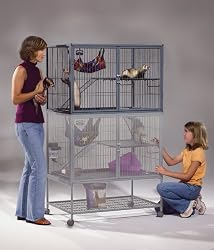 Midwest 183 Ferret Nation Add-On Ferret-Cage Level with Ramps, 36 Inches by 25 Inches by 24 Inches