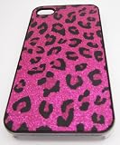 Iphone 4 Glitzer Skin Cover Leo Leopard Hülle Hard Case Hardcase Pink Bling Neu!