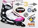 Sports : Hudora joey Semisoft Schlittschuhe mit Tasche T&Uuml;V/GS NEU pink/weiss 28-30