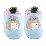 Ministar Baby Leather Shoes - Light Blue Princess