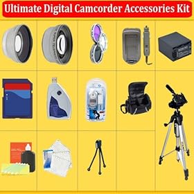 Huge Ultimate Accessory Kit for the Sony HDR-CX550V,HDR-XR550V HD Handycam Camcorder.the Kit Includes Lenses, Filters, 8 Gb SDHC, Extended Replacement Battery,Rapid Charger, Carrying Case, Tripod, Video Light Plus Much More!!