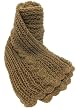Handmade Lightweight Soft Acrylic Scarf - Open Weave Knit in Roasted Honey (100% Hand-knitted/Long size)