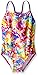 Speedo Girl's Swimsuit One Piece Thick Strap Racer Back Printed