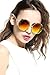 GEELOOK Oversized Round Circle Mirrored Hippie Hipster Sunglasses - Metal Frame