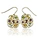 Yellow Gold Overlay Sterling Silver Multi-Gemstone Earrings