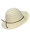 NYFASHION101 Open Knit Brown Braided Trim Vented Cotton Beach Sun Hat