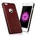 iPhone 6/6s Case - TURATA [Slim fit] Premium PU Leather Surface Coated Non Slip PC Back Thin Protection Hard Case for iPhone 6/6s - Brown