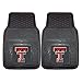 FANMATS 8920 Texas Tech Red Raiders 2-Piece Heavy Duty Vinyl Car Mat Set, Front Row Floor Mats, All Weather Protection, Universal Fit, Deep Resevoir Design