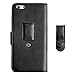 Vertical Black Premium PU Leather Wallet Pouch with Belt Clip for iPhone 6 (4.7