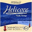 D' Addario Helicore Medium Tension Violin Strings - 4/4 Plain Steel E