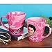 Elvis Presley The King Graceland Pink w/Guitars Ceramic Latte Coffee Mug