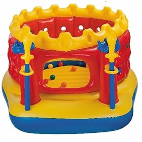 New 2008 Color - Intex 85 x 76 x 45 Jump-o-Lene Castle Bouncer - w  balls and swords (colors vary) by Jump-O-Lene