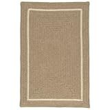 10' Octagon Braided Wool Muslin Area Rug