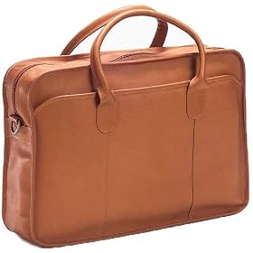 Clava Top Handle Briefcase Vachetta Tan Leather Business Cases