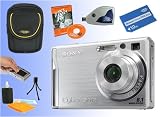 Sony DSC-W90 (Silver) Digital Camera Kit 1GB Pro DUO + Reader + Case + Screen Guard + Mini Tripod  More!