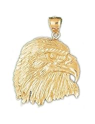 Dazzlers Solid 14 karats gold Eagle Head Charm Pendant Available in three colors from jewelsberry (weights: 8.2 grams only)