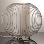 LAMPE DESIGN BOULE AJOUREE BLANC