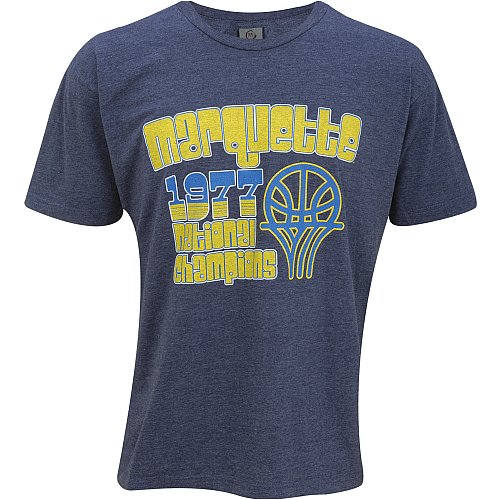Buy 1977 Marquette Warriors Basketball Championship T-Shirt from Champions Again by Champion Again Wholesale