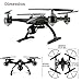 GoolRC 509W Drone with Camera Live Video Wifi FPV RC Quadcopter with APP Control & Gravity Motion Sensor function for Android/IOS , Altitude Hold & Headless Mode & One Key Return